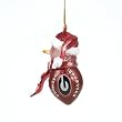 Georgia Bulldogs NCAA Striped Acrylic Football Snowman Ornament (2.75)"