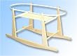Rocking Moses Basket Stand Natural