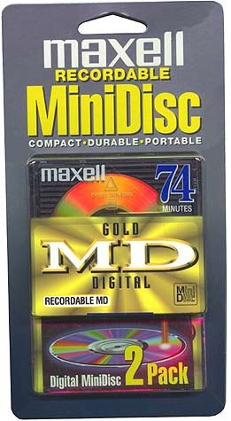 MAXELL GMD-74/2 Gold Recordable Mini Discs