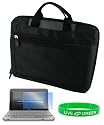 Samsung N110-12PBK 10.1-Inch Lightweight Checkpoint Friendly Netbook Bag + Screen Protector - Grey Black