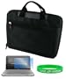 MSI Wind U100 10-Inch Lightweight Checkpoint Friendly Netbook Bag + Screen Protector - Grey Black