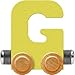 NameTrain Pastel Letter Car G - Made in USA (Yellow)