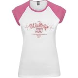 Checkered Flag Michael Waltrip Ladies Cap Sleeve Tee