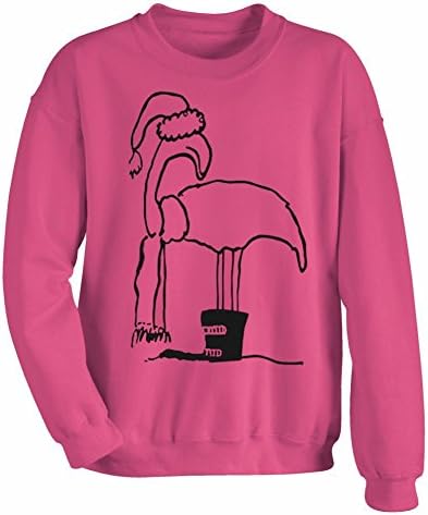Women's Frosty Flamingo Pink Printed Crewneck Sweatshirt - Large