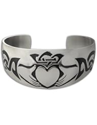 Sterling Silver Celtic Claddagh Pledge Bracelet. Made in USA.