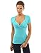 PattyBoutik Women's V Neck Pleated Empire Waist Top