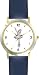 Blue Ballerina - Ballet Dancer No.1 - WATCHBUDDY&reg; DELUXE TWO-TONE THEME WATCH - Arabic Numbers - Blue Leather Strap-Children's Size-Small ( Boy's Size & Girl's Size )