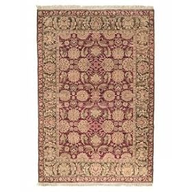 Old World Agra Burgundy Oriental Rug Size: 4' x 6'