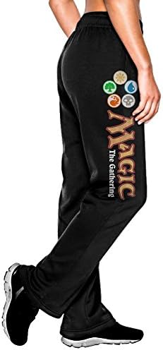 BOGGIE Women's Magic MTG The Gathering ComfortableCamper Funny Sweatpants Leisure Wear Size L Black