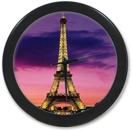 Good gifts!9.65" elegant Custom" Beauty Paris Eiffel Tower Scenery/Painting Art "wall clock for Home Decoration And Unique Gift!