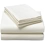 Pinzon 190-Gram Velvet Flannel Queen Sheet Set, Cream