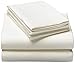 Amazon Brand – Pinzon Signature Cotton Heavyweight Velvet Flannel Sheet Set - King, Cream