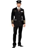 Mens Captain Pilot Costume Theatre Costumes Military Airforce Uniform Jet Hugh Jorgan
