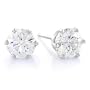 1/2 Carat. Round Diamond 14K White Gold Stud Earrings (G-H;SI1-SI2) Certified by Independent Lab