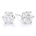 1/2 Carat. Round Diamond 14K White Gold Stud Earrings (G-H;SI1-SI2) Certified by Independent Lab