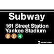 Yankee Stadium Metal Subway Sign