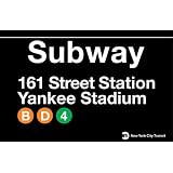 Yankee Stadium Metal Subway Sign