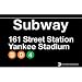 Yankee Stadium Metal Subway Sign