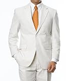 Stays Cool 2-Btn Seersucker Suit with Plain Front Trousers - Extended Sizes