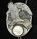 Large Bolo - Eagle and Nickle(Diamond Cut) - Large Sculpted Bolo