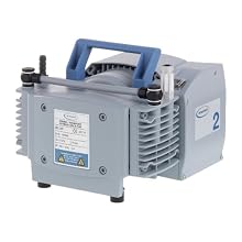 BrandTech 732000 PTFE MZ2 NT Diaphragm Vacuum Pump with CEE Plug, 230V Power Supply, 1.30cfm Pumping Speed, 9.41" Width x 7.80" Height x 9.57" Depth