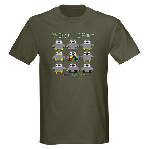 Autism Awareness Penguins Dark T-Shirt