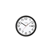 Seth Thomas Macan Black Case with White Dial Round Multi-Function Wall Clock