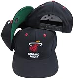 Miami Heat Black Plastic Snapback Adjustable Plastic Snap Back Hat / Cap