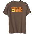 T-Shirt Mens Brown " Connecticut KING " Usa States