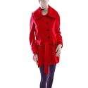 RED WOOL TOUCH WOMENS WINTER COAT
