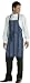 Chef Works 4500-NFW Striped Bib Apron, 34-Inch Length by 24-Inch Width, Navy, French Blue and White