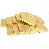 25 Gold Cotton Boxes Necklace Omega Chain Jewelry Gift Displays 7 1/8