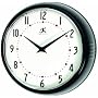Infinity Instruments Retro Round Metal Wall Clock, Black