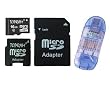 TOPRAM 16GB 16G microSD microSDHC Card Class 4 with SD Adapter and SDHC R1 reader