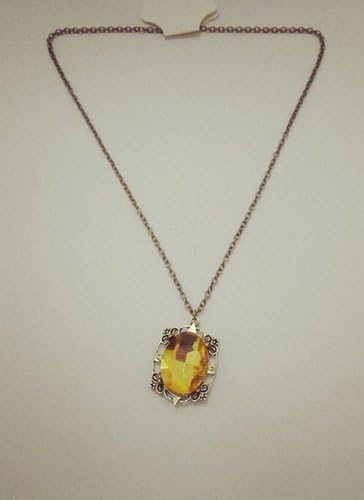 SINONSALE the Vampire Diaries Bonnie diamond pendant necklace yellow gold necklace