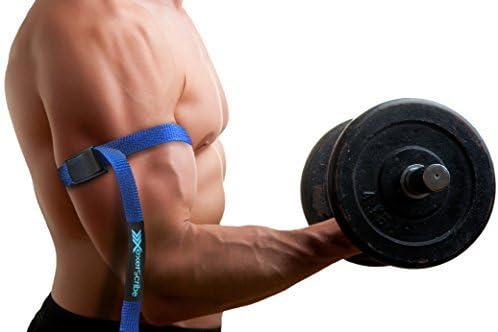 Occlusion Training Bands by BFR Bands, Classic Model, 2 Pack, Blood Flow Restriction Bands Give Lean & Fast Muscle Growth without Lifting Heavy Weights - Polypropylene Strap + Quick-Release Cam Buckle by Exerscribe