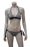 Women's Halter Bikini With Center Front Tie And Soft Cup Padding Swimsuit by Eliana