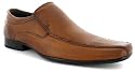 Ikon "Dooley" Mens Leather Slip On Formal Shoes - Tan