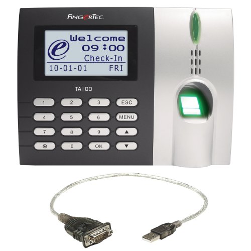 Fingertec TA100/ TA102 Fingerprint Series Time Clock with Serial to USB Adapter Cable