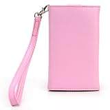 Kroo ESAMWLP1 Epi Leather Slim Clutch Wallet Case for Smartphone - 1 Pack - Retail Packaging - Pink