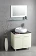 LineaAqua Paragon 28 x 20 Modern Bathroom Vanity Set with Ceramic Vessel, Faucet and Mirror