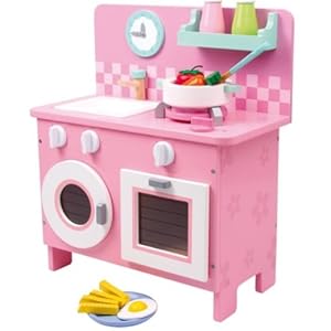 Childrens Wooden Kitchen on Childrens Little Wooden Kitchen Cooker Rosali Amazon Co Uk Toys