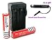 Intsun®UltraFire 18650 3000mAh 3.7V Rechargeable Li-Ion Battery (Pair) + Charger Combo,Travel charger folds up for easy transport