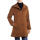 BGSD Women's Cashmere Blend Swing Coat - Pecan 12