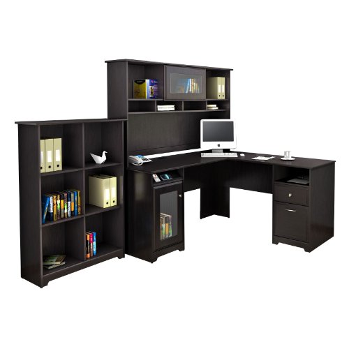 BUSH FURNITURE Bush Signature Cabot L-Desk with Hutch