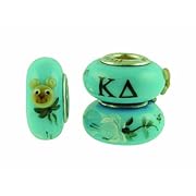 Kappa Delta Sorority Hand Painted Fenton Glass Bead