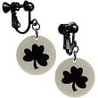 Glow in the Dark Shamrock Clip on Earrings