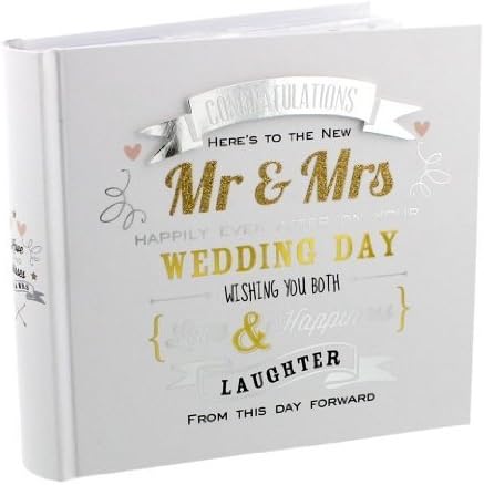 Signography Wedding Photo Album 4 x 6 Mr and Mrs (WG471)