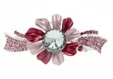 Pink Large Flower Swarovski Hairclip