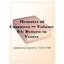 Memoirs of Casanova  Volume 04: Return to Venice